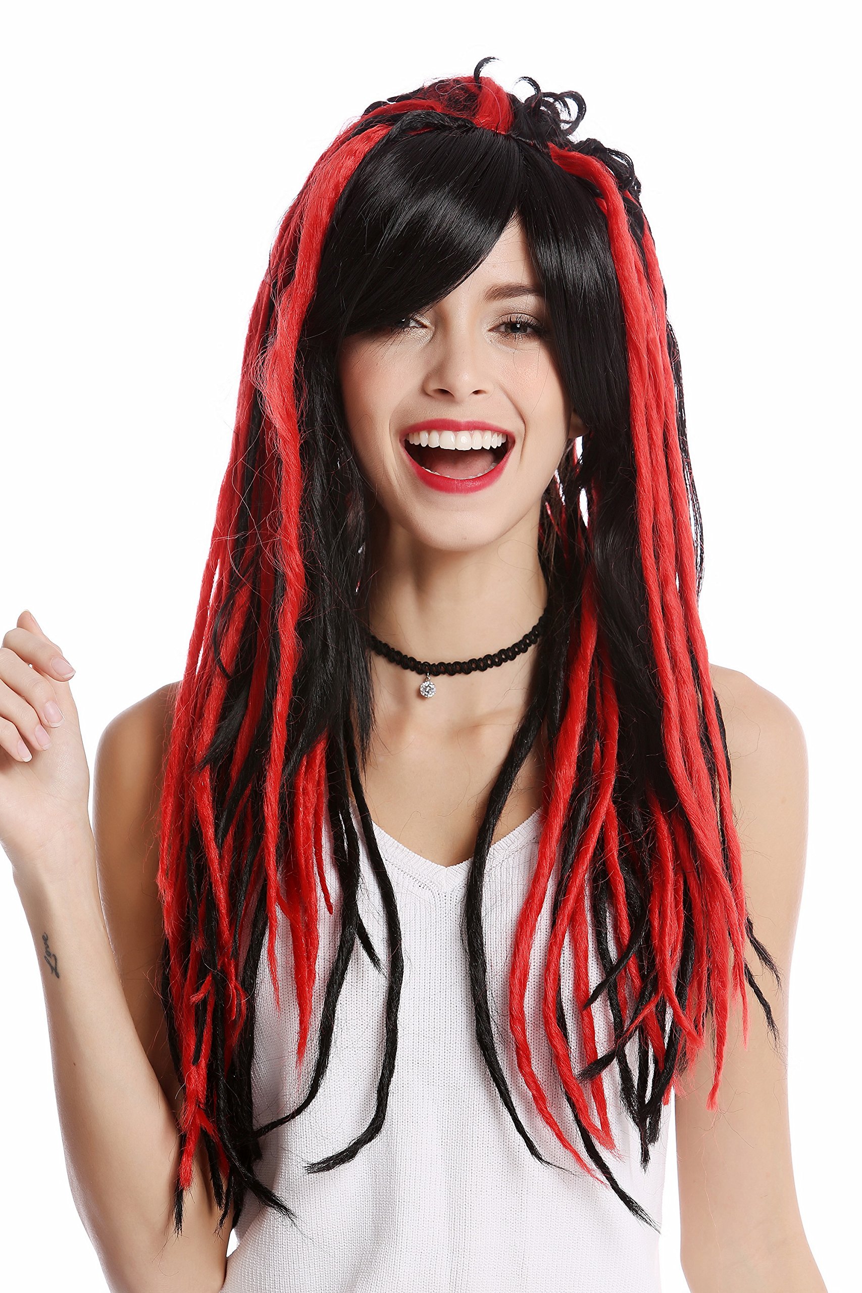 wig-me-up-dreadlocks-per-cke-schwarz-rot-70cm-gf-w2416 image 2