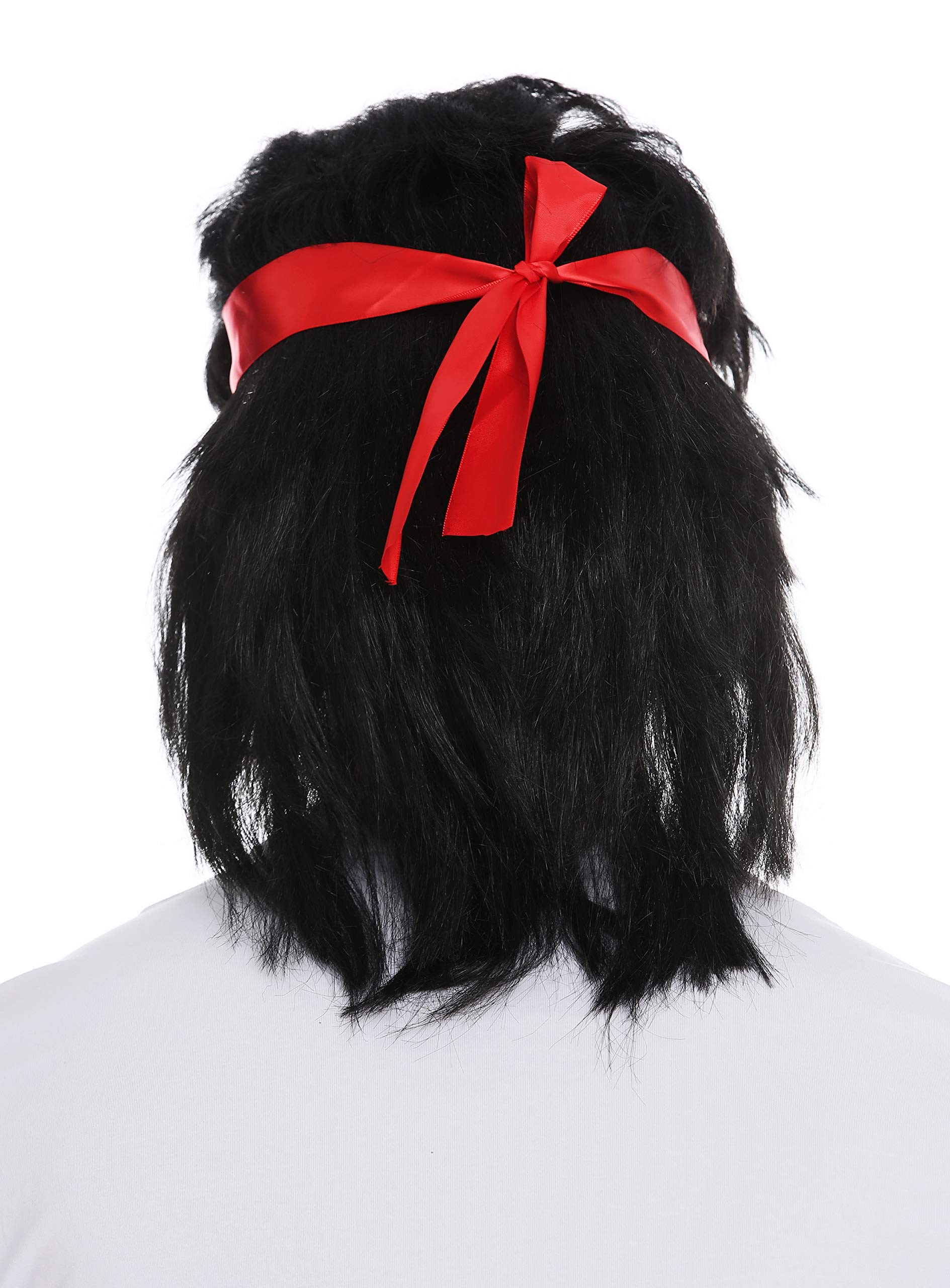 wig-me-up-sarl001-p103-herren-per-cke-schwarz-lang-vokuhila-mit-stirnband-80s-ca image 6