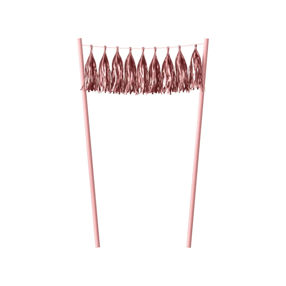 p-tit-clown-re22623-kuchendekoration-pompons-rosa-gold image 1
