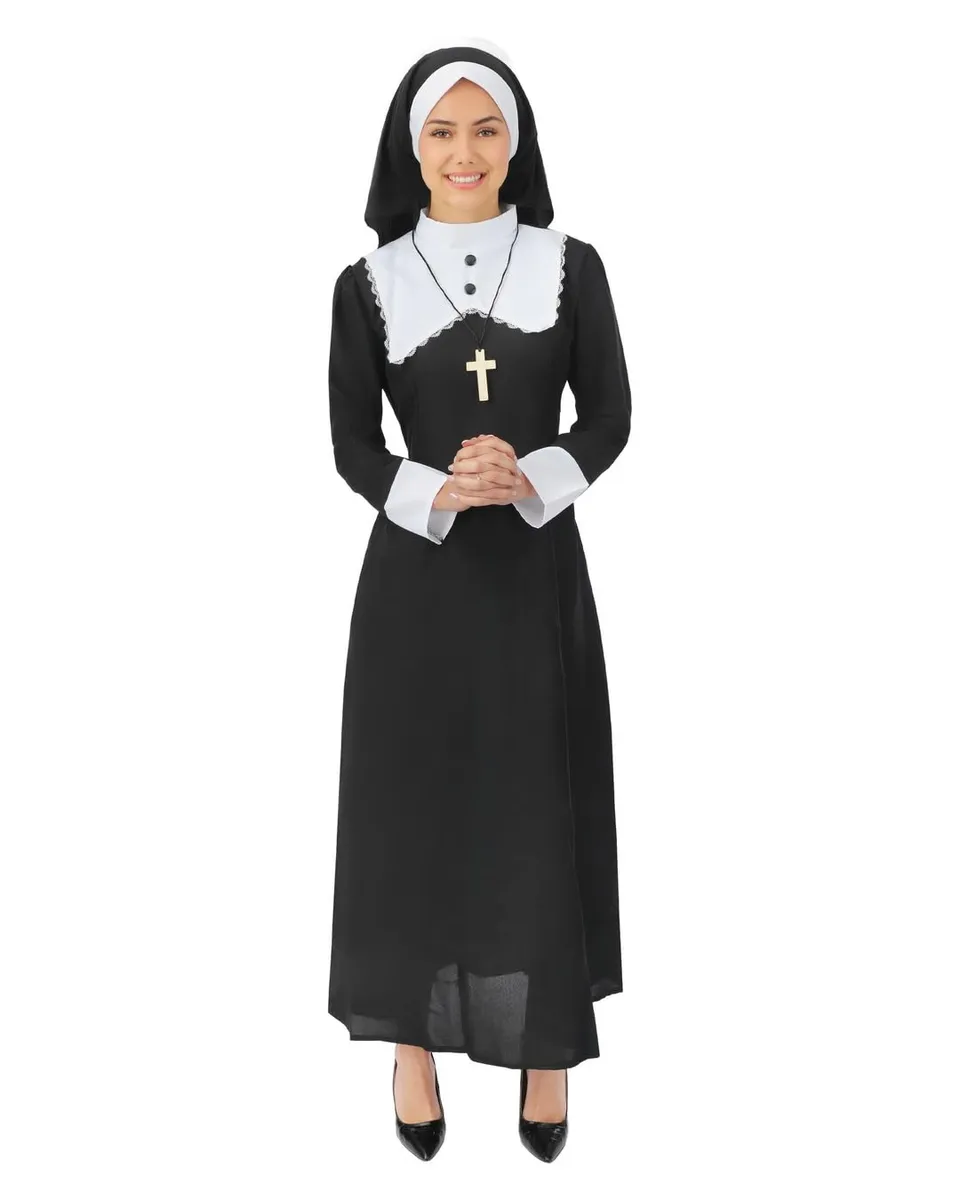 p-tit-clown-luxuri-ses-nonnenkost-m-erwachsene-schwarz-polyester image 1
