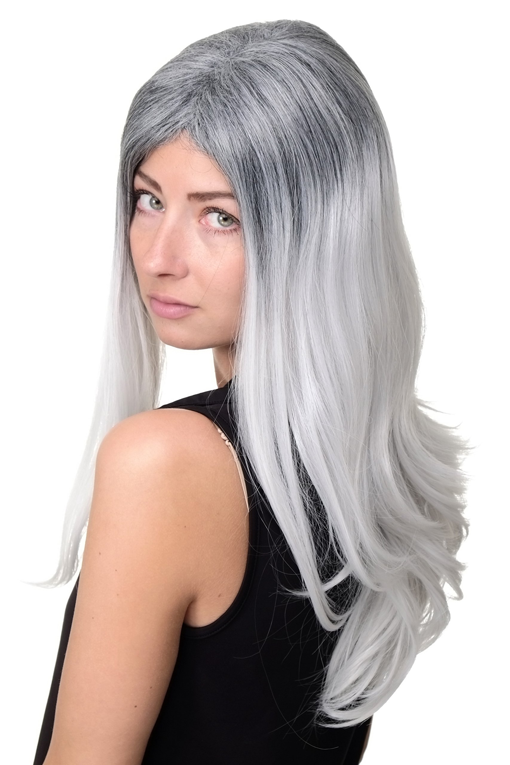 wig-me-up-gfw1809-damenper-cke-lang-glatt-ombre-schwarz-wei-grau image 2
