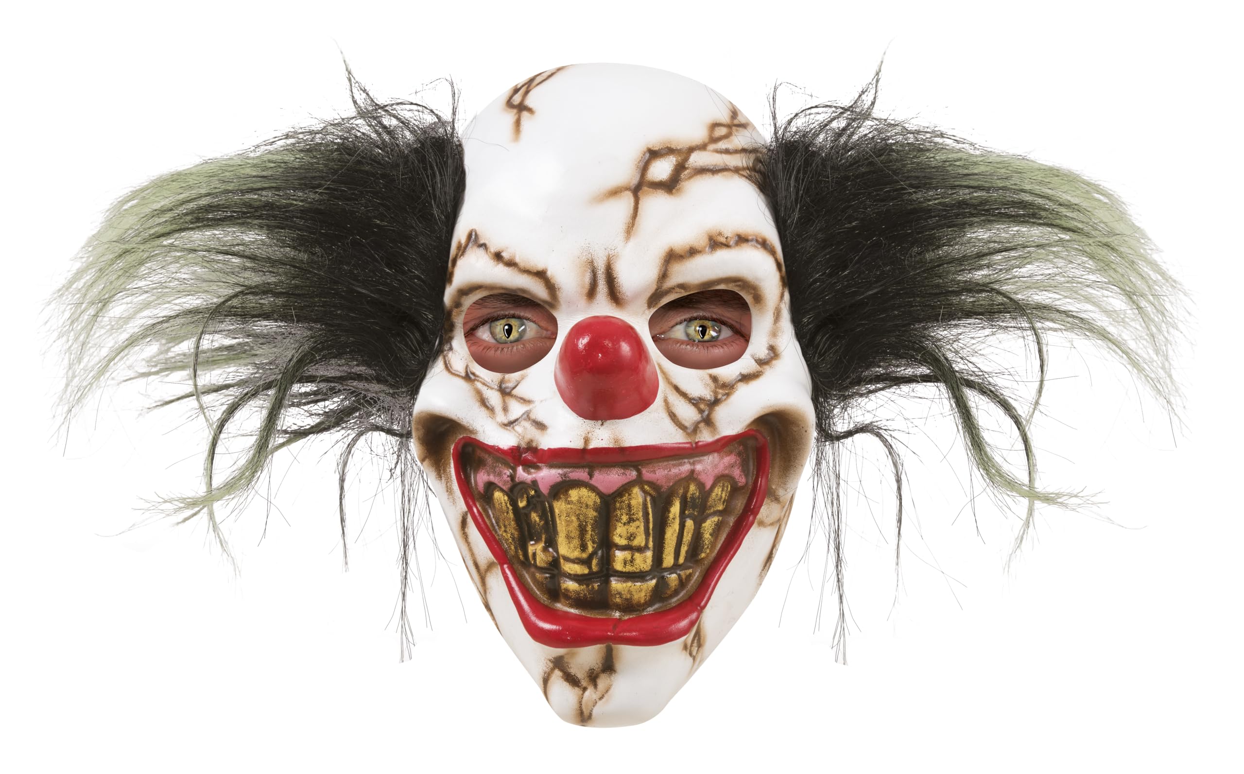 ptit-clown-skelett-clown-maske-mit-haar-erwachsene image 1
