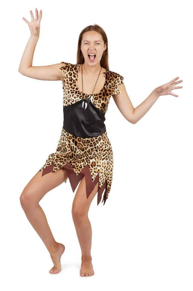 ptit-clown-h-hlenfrau-kost-m-damen-l-xl-steinzeit-karnevalskost-m image 1