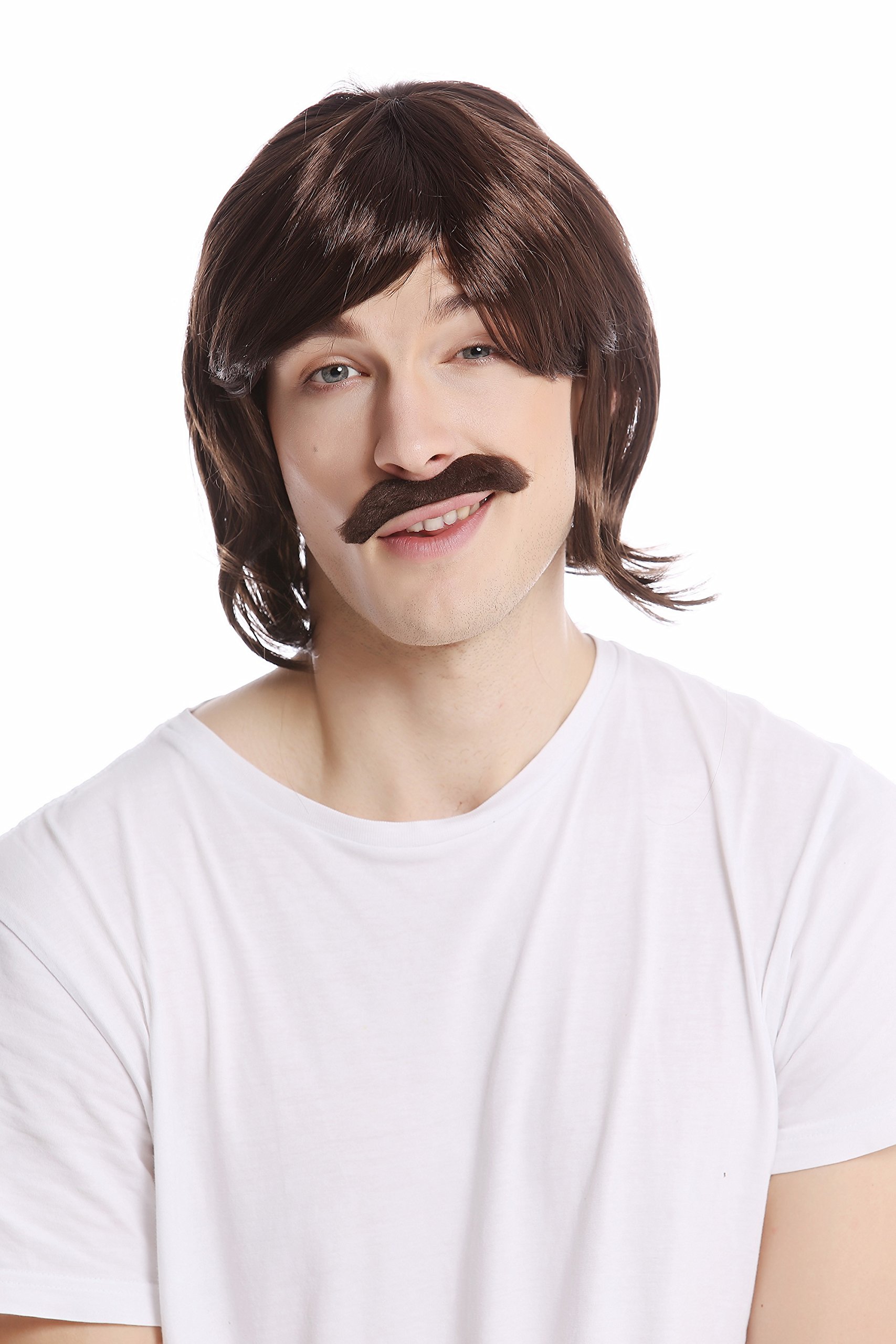 wig-me-up-per-cke-bart-set-herren-braun-lang-70er-bulle-polizei-35-cm image 2