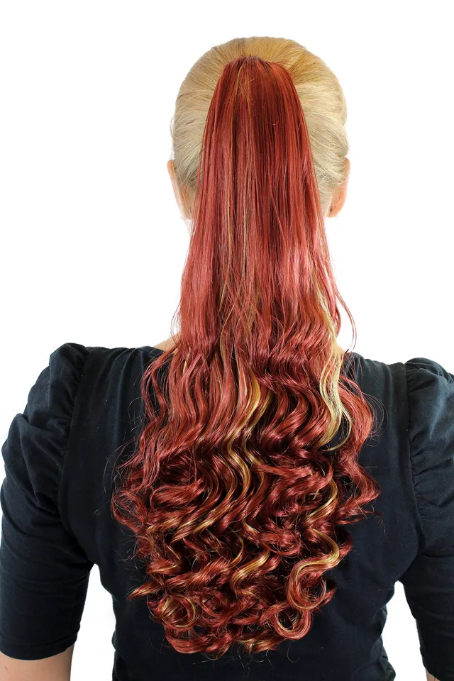 wig-me-up-sc-29-350h25-zopf-extension-rot-blond-mix-50-cm-lockig image 1