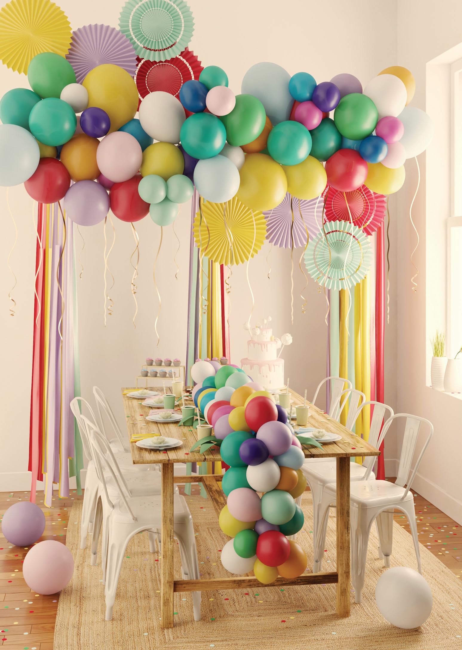 ptit-clown-luftballons-multicolor-27-cm-100er-set image 1