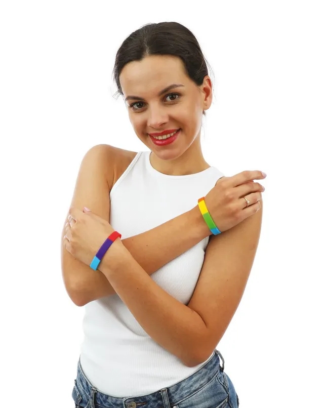 p-tit-clown-23261-flexibles-armband-regenbogenfarben-2-st-ck image 1