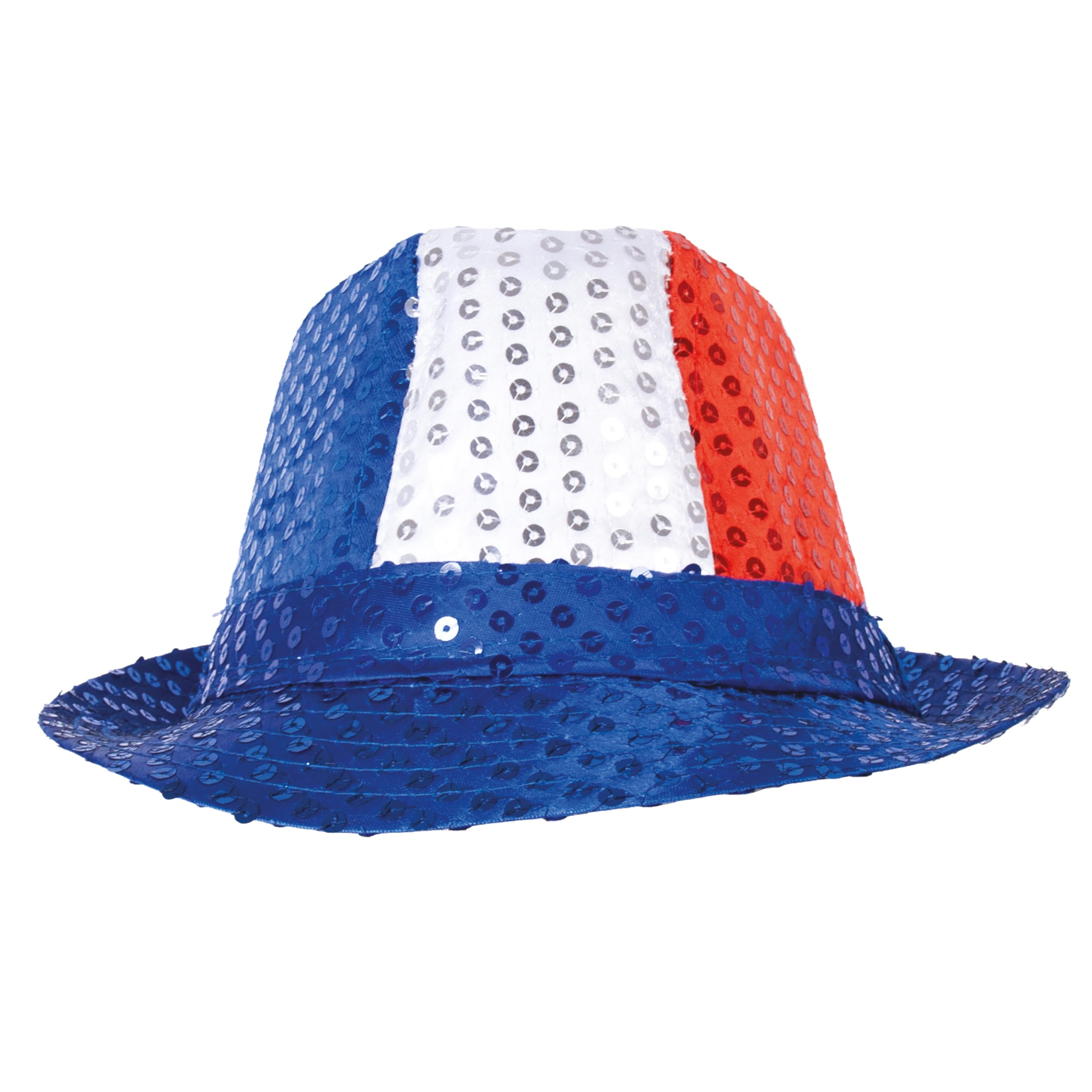 ptit-clown-hut-blau-wei-rot-borsalino-pailletten-frankreich-fan-hut image 2