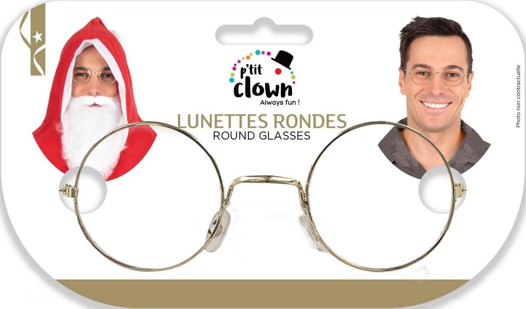 p-tit-clown-verkleidungsbrille-ohne-st-rke-gold-unisex-erwachsene image 7