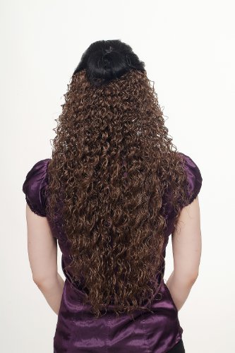 wig-me-up-h9311-10-halbper-cke-clip-in-extension-stark-gelockt-braun-60-cm image 5