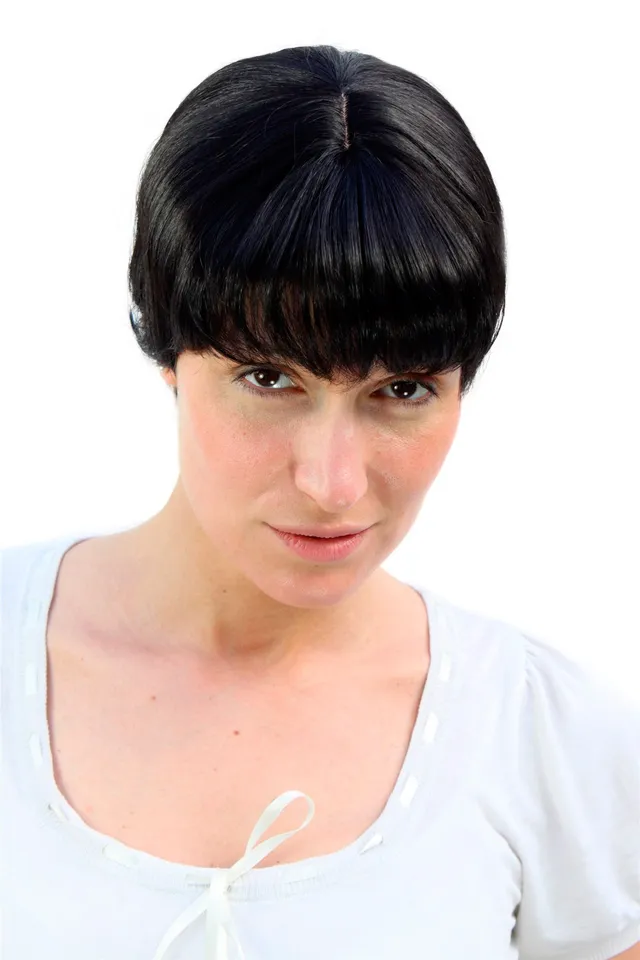 wig-me-up-1007-2-damenper-cke-kurz-page-schwarzbraun-20-cm image 1
