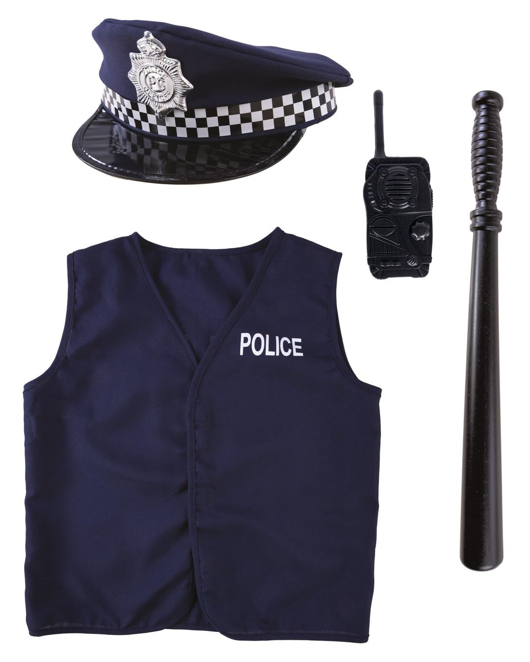 p-tit-clown-kit-policier-polizei-kost-m-set-kind-blau-marine image 1