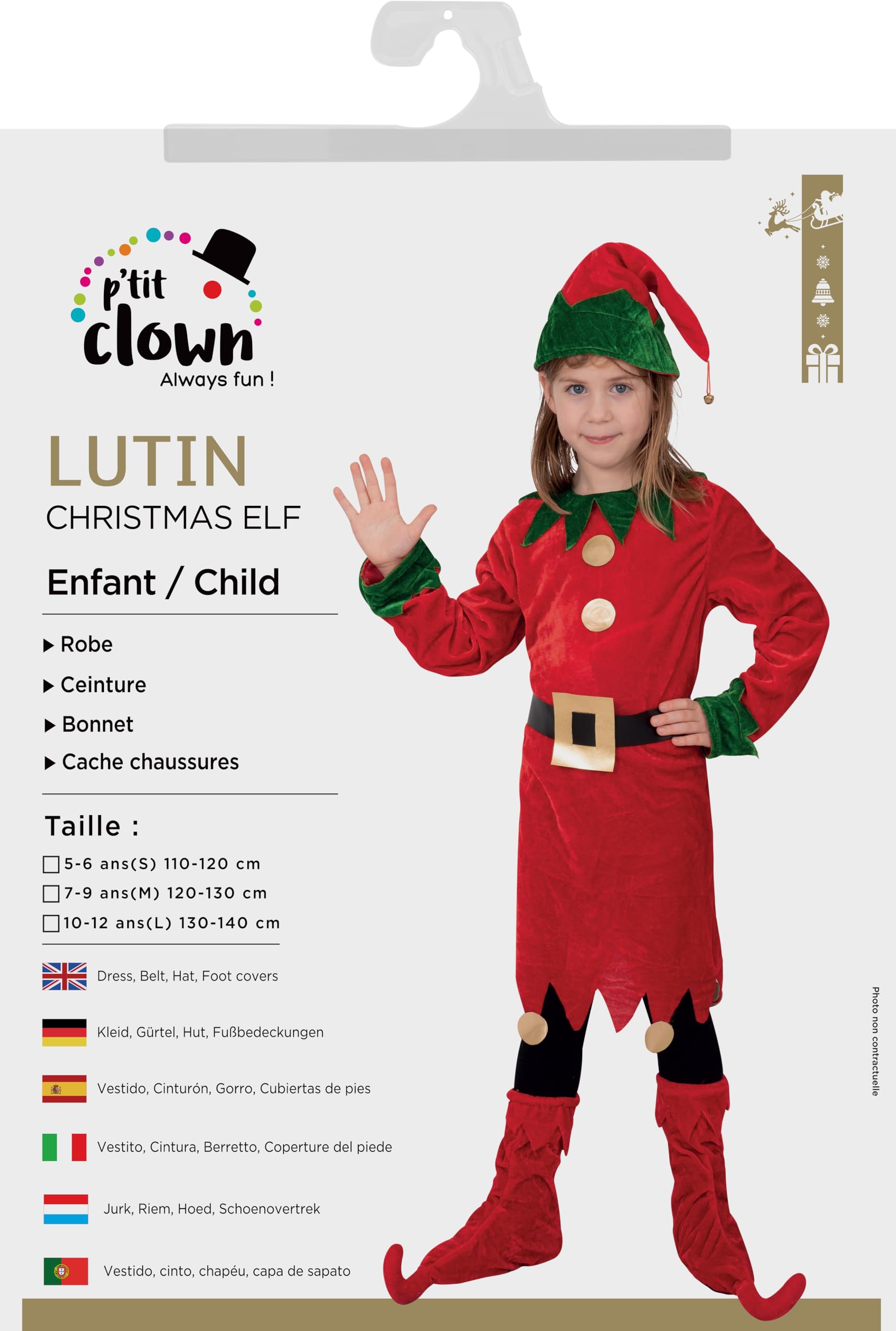 p-tit-clown-kinder-kost-m-wichtel-m-dchen-140-cm-10-12-jahre image 5