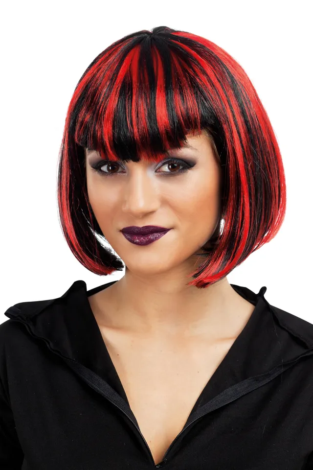 ptit-clown-vampir-bob-per-cke-damen-schwarz-mit-wei-rot-ca-22-cm image 1