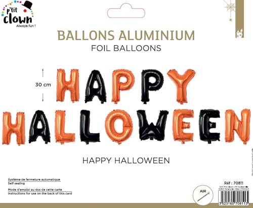 p-tit-clown-folienballon-happy-halloween-30-cm-orange-schwarz image 5