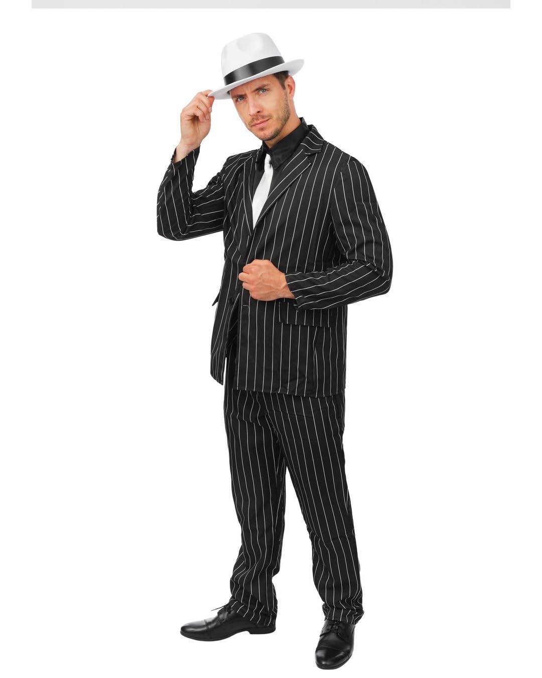 p-tit-clown-gangster-kost-m-schwarz-mit-wei-en-streifen-l-xl image 3