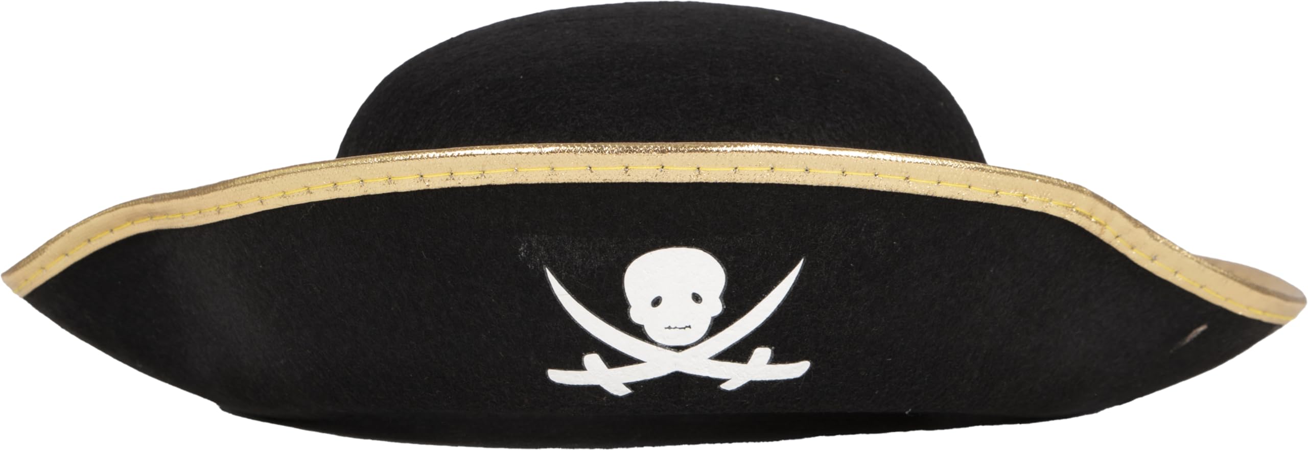 p-tit-clown-piratenhut-filz-schwarz-kinder-mit-goldband image 3