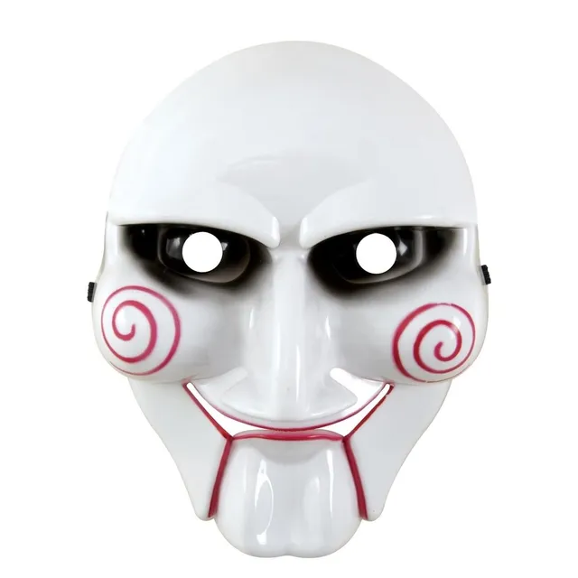 ptit-clown-killer-maske-wei-mit-roten-punkten-erwachsene image 1