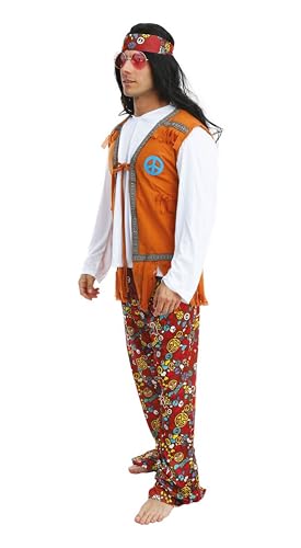 p-tit-clown-hippie-kost-m-herren-polyester image 8