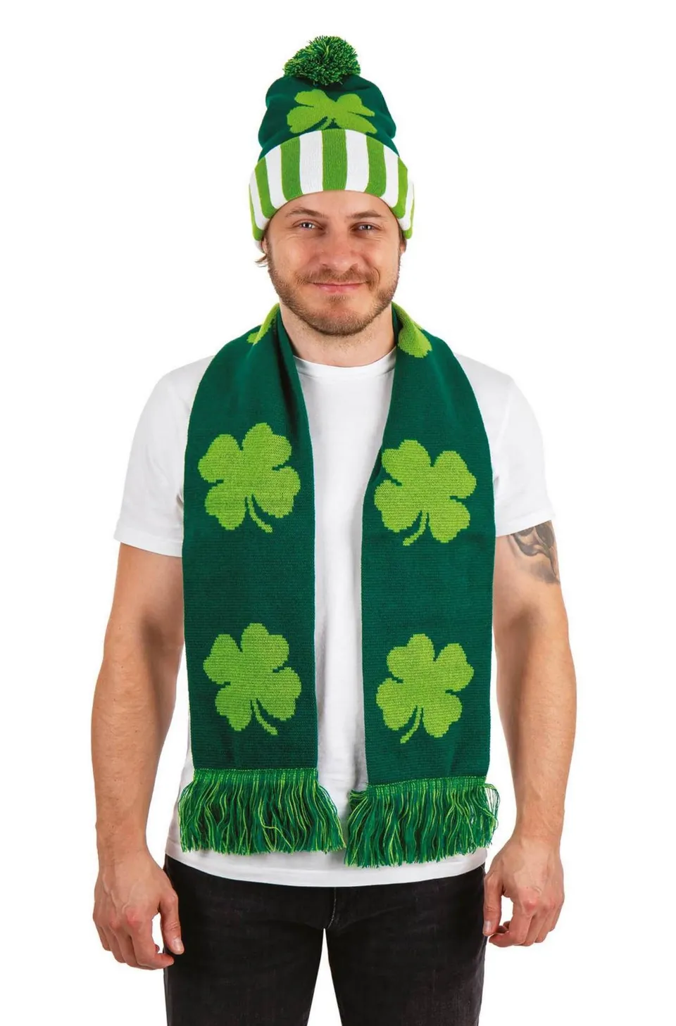 p-tit-clown-st-patrick-s-day-set-m-tze-und-schal-gr-n-erwachsene image 1