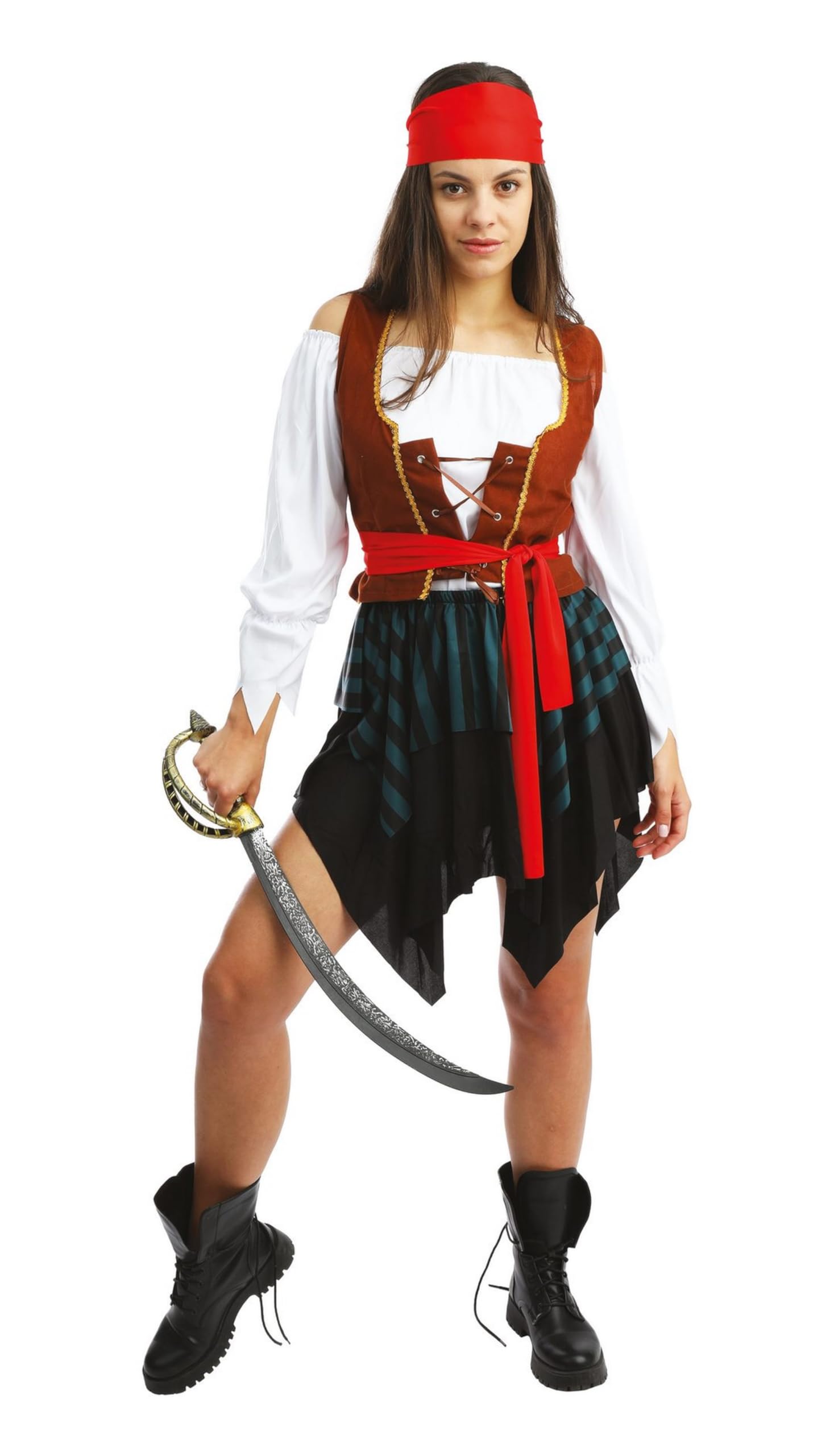 ptit-clown-89236-piratenkost-m-damen-mit-rock-top-weste-und-g-rtel image 8