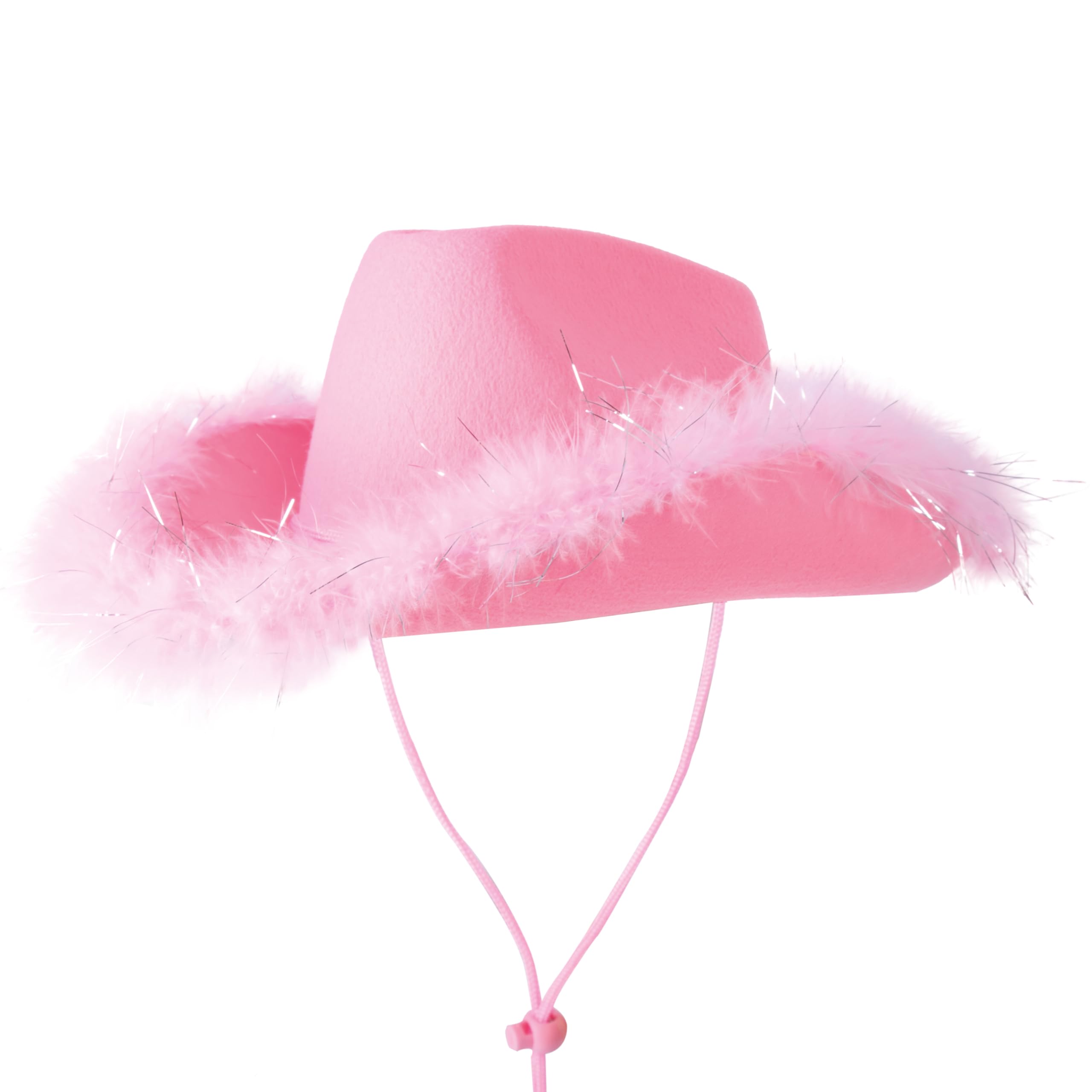 p-tit-clown-21302-cowgirl-filzhut-damen-wei-mit-federn-und-glimmer image 8