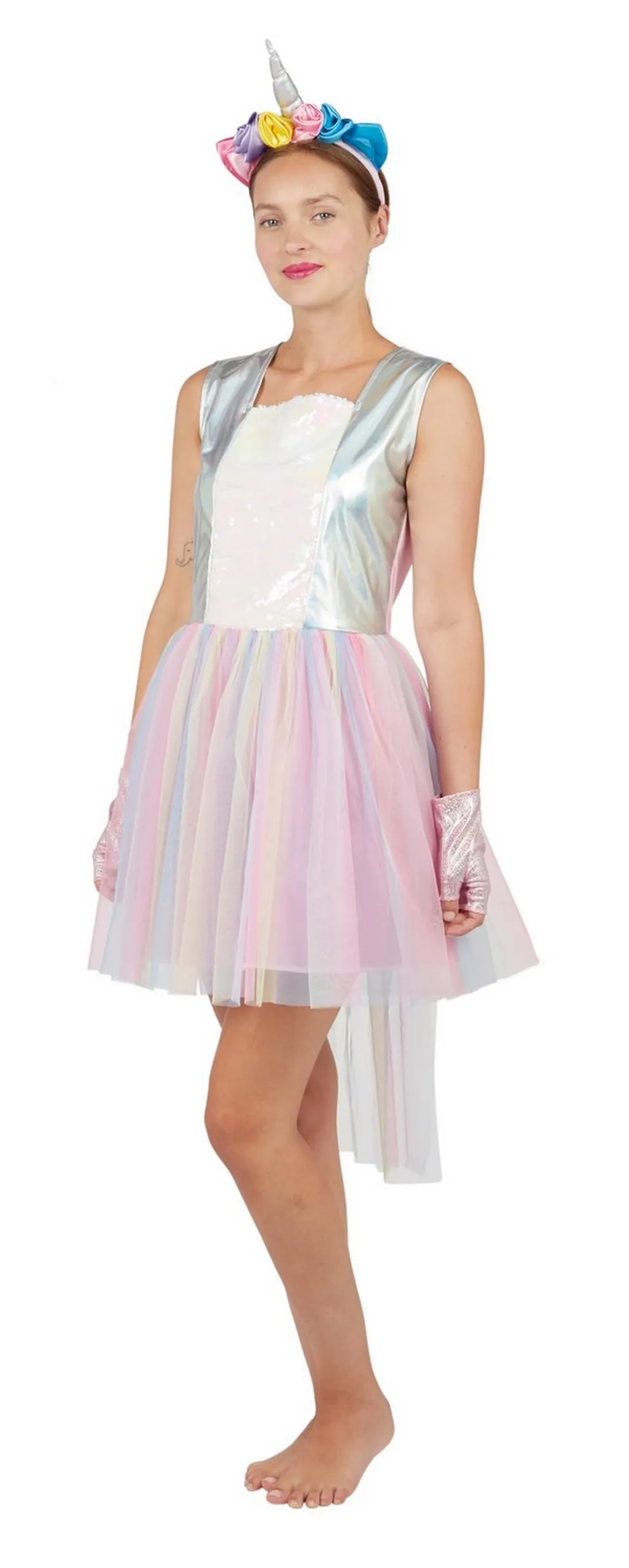 ptit-clown-damenkost-m-einhorn-kleid-mit-kopfb-gel image 1