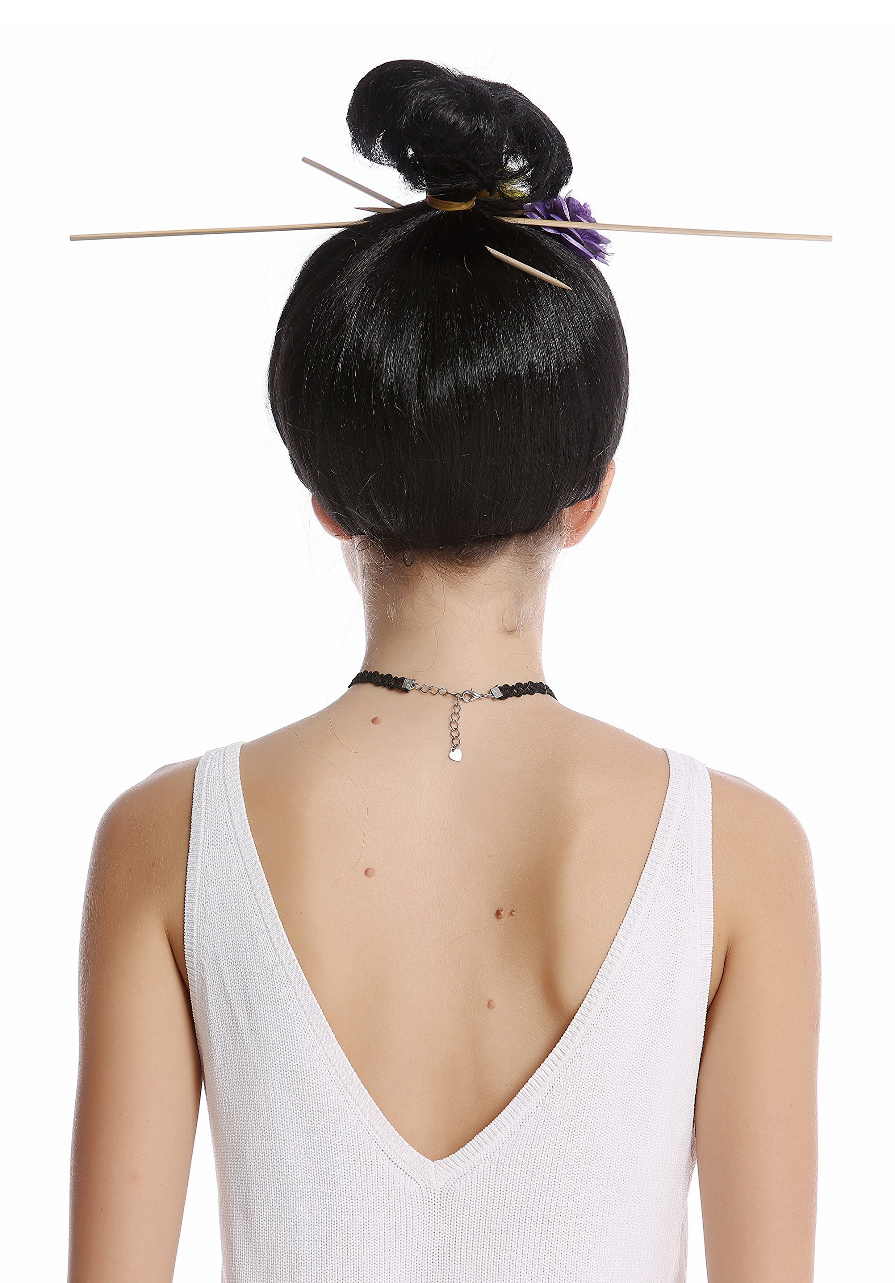 wig-me-up-wg-7022b-za103-damen-per-cke-geisha-hochsteckfrisur-schwarz-mit-haarna image 3