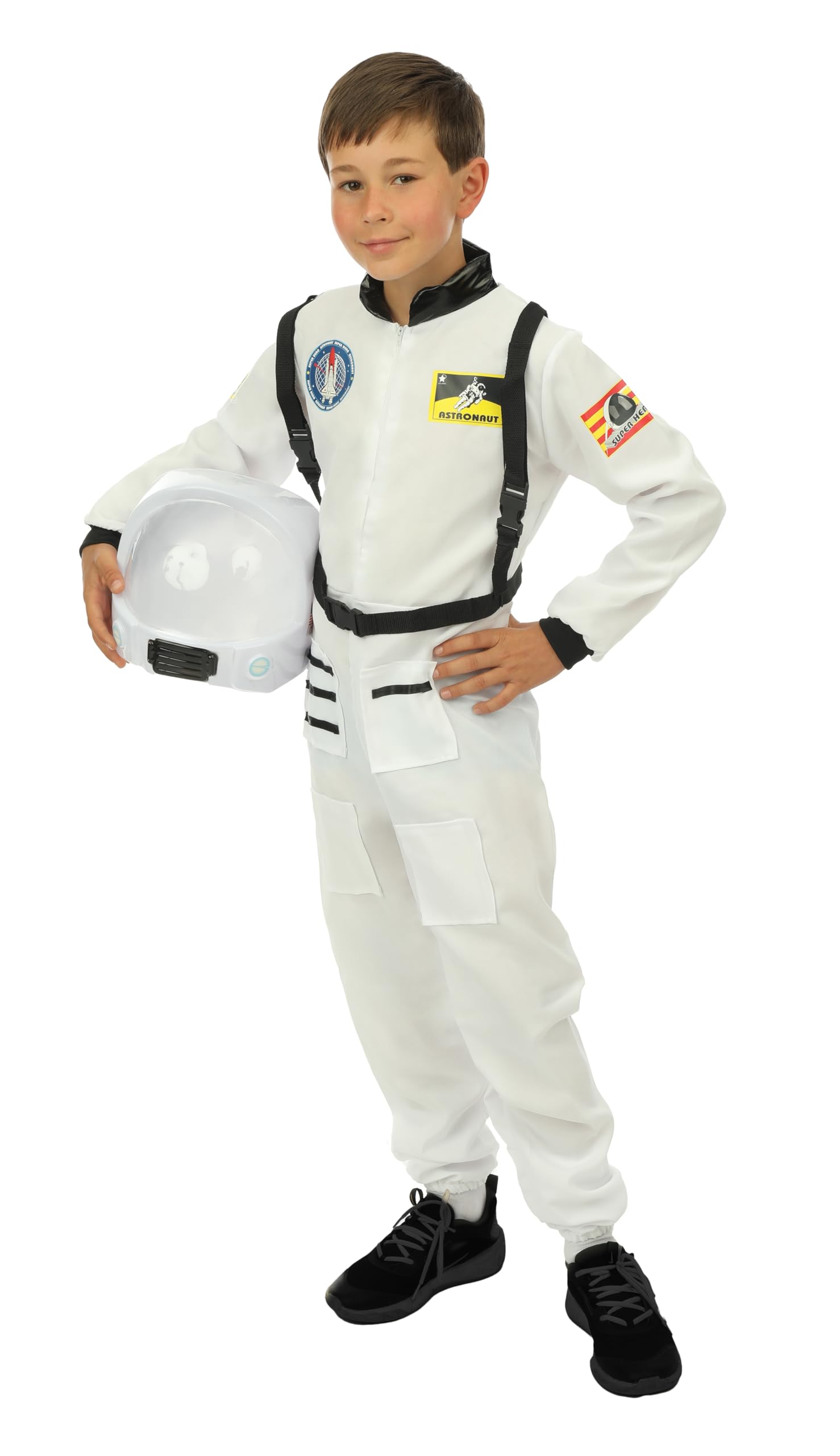 ptit-clown-astronauten-kost-m-f-r-kinder-wei-polyester image 2