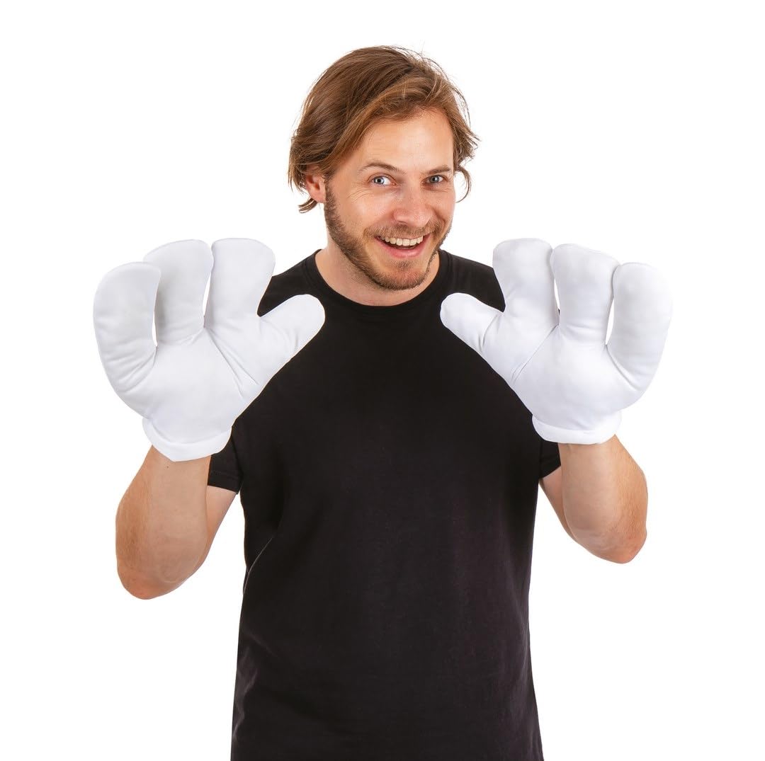 p-tit-clown-wei-e-riesen-handschuhe-erwachsene-3d-stoff-mit-schaumstoff image 1