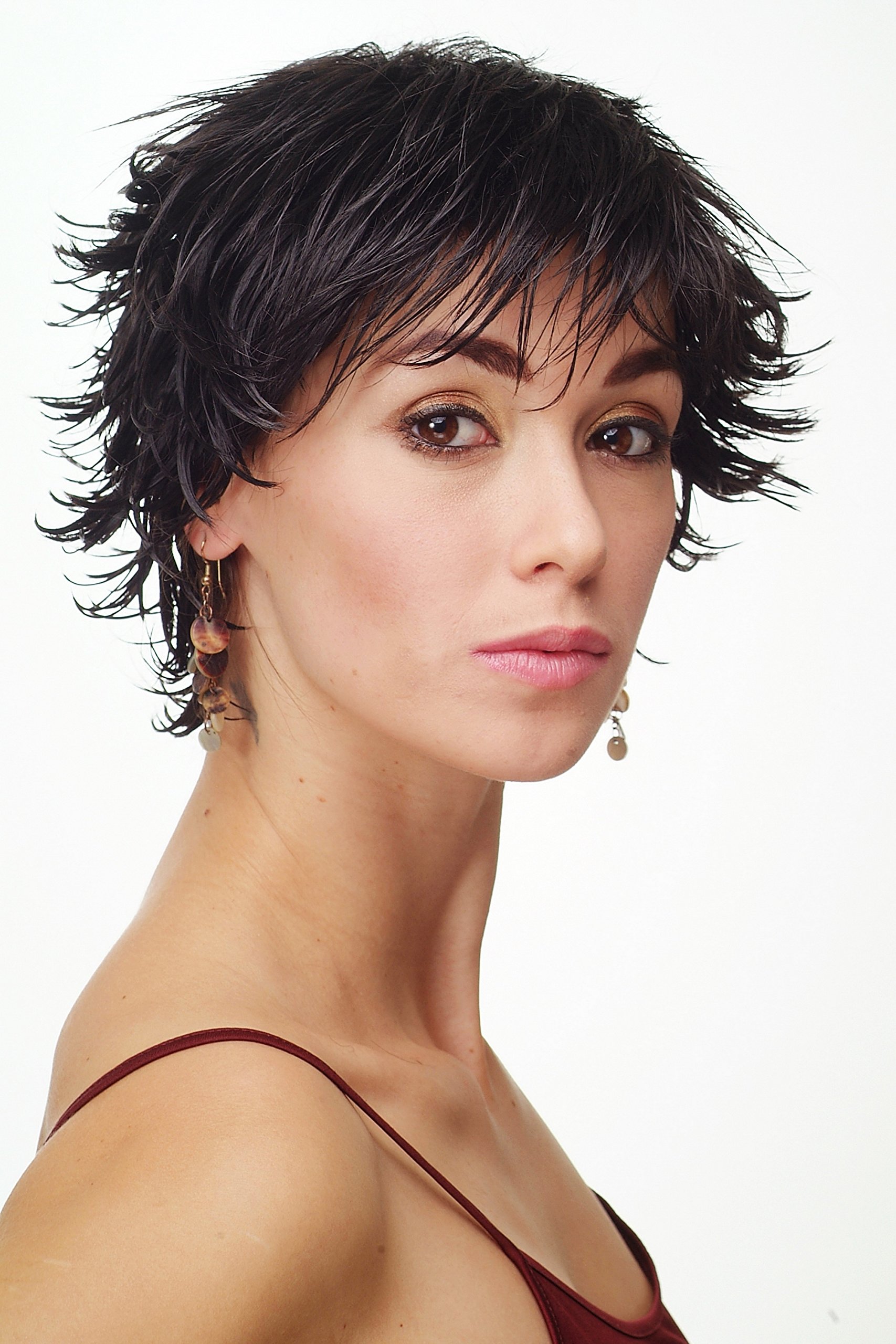 wig-me-up-dw140-2-kurzhaar-per-cke-wet-look-schwarzbraun-25-cm image 5