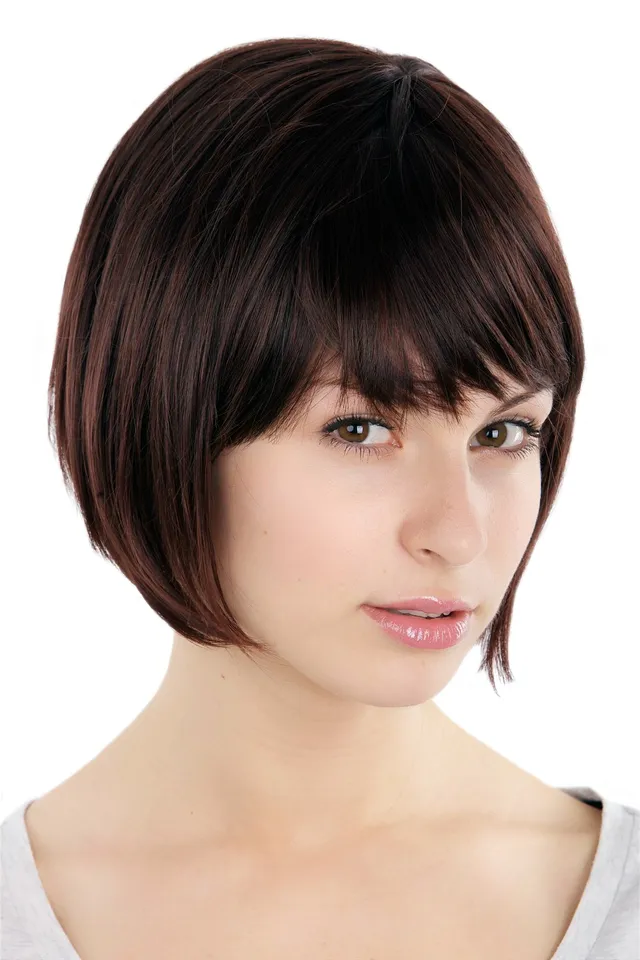 wig-me-up-1239-2t33-damenper-cke-bob-mittelbraun-25-cm-mit-scheitel image 1