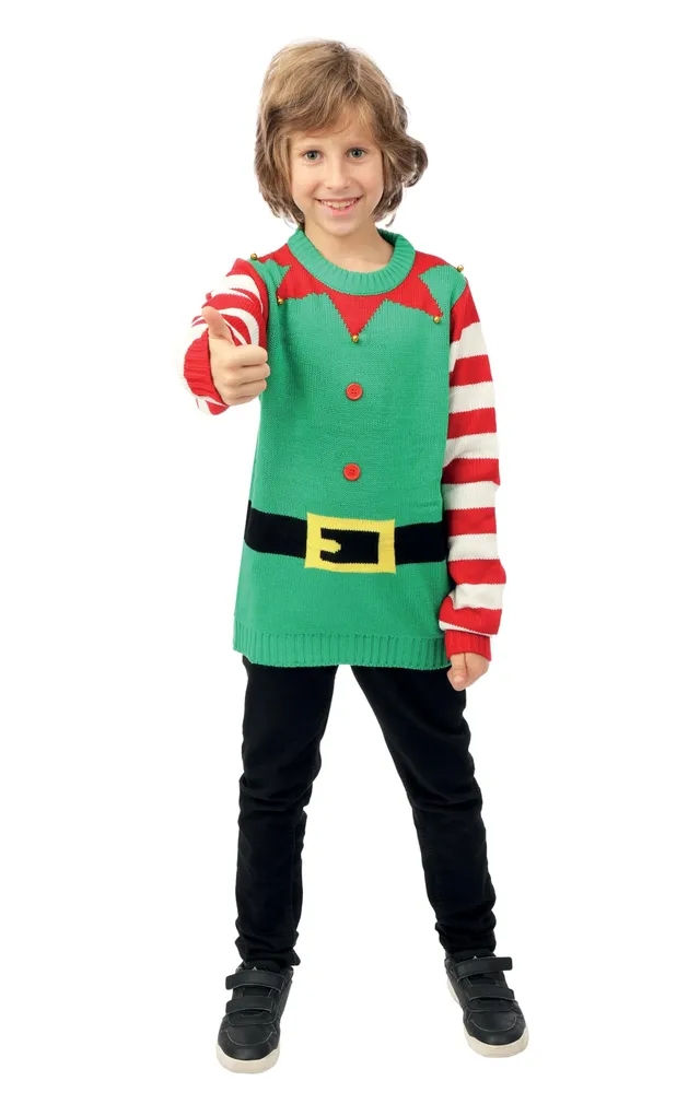 p-tit-clown-weihnachtspullover-kinder-wichtel-10-12-jahre-unisex image 1
