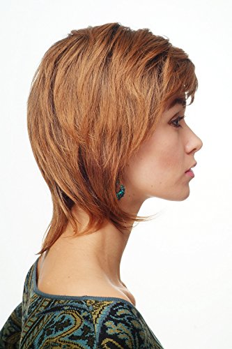 wig-me-up-dw146a-damen-kurzhaarper-cke-erdbeerblond-mit-schwarzen-str-hnen image 6