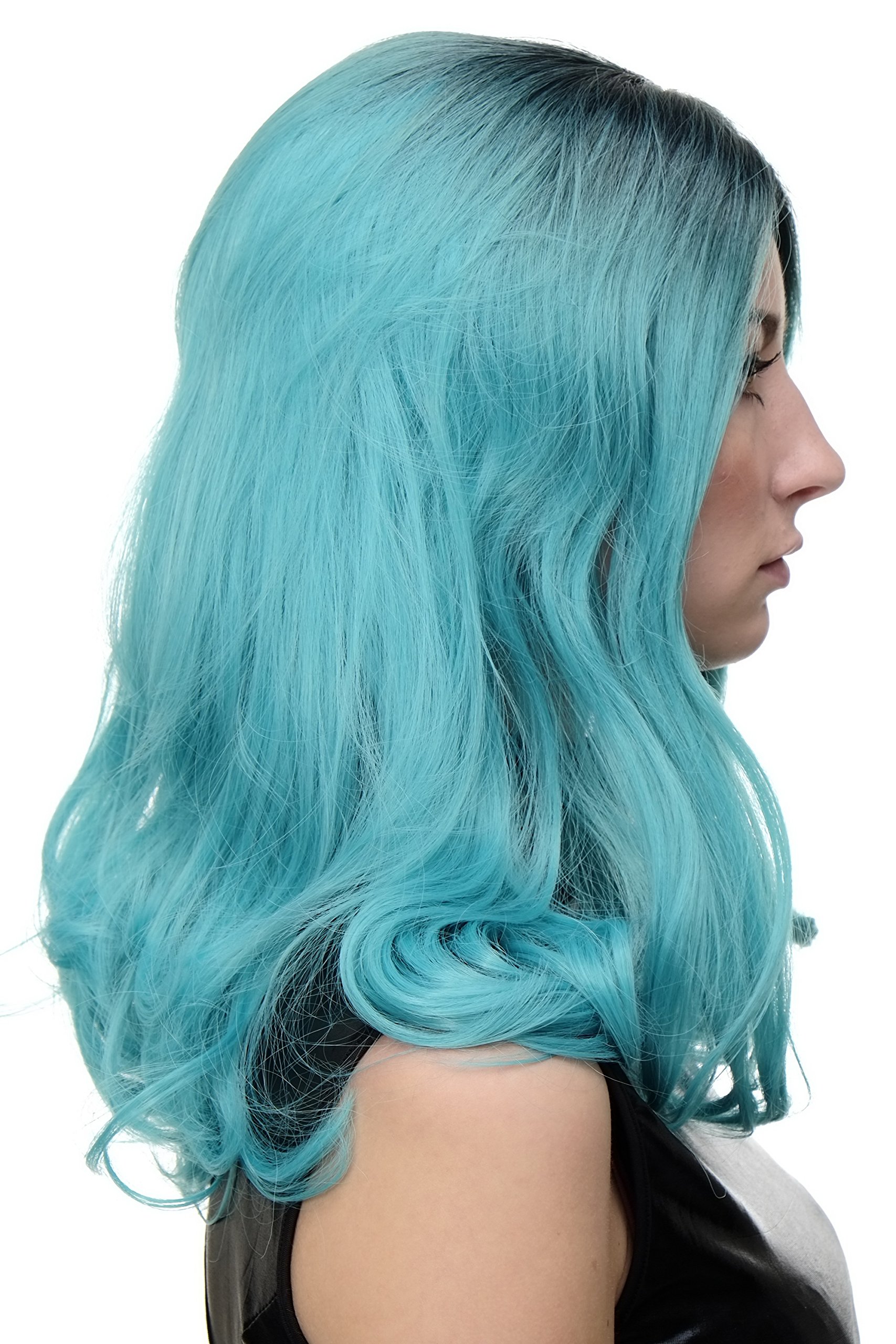 wig-me-up-gfw1828-t5126-ombre-cosplay-per-cke-schwarz-t-rkis-50-cm image 3