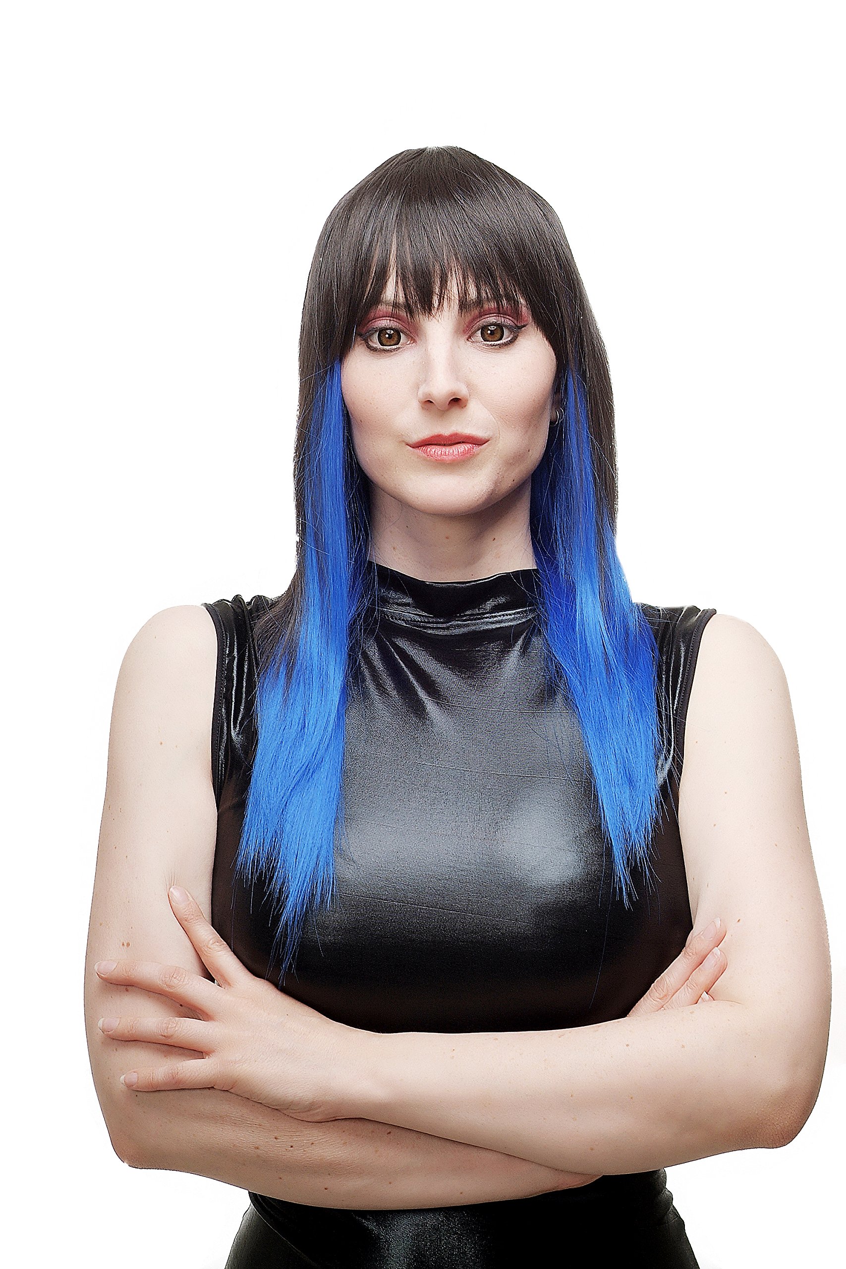 wig-me-up-sa076-damenper-cke-cleopatra-schwarz-mit-blau-sexy-lang image 1