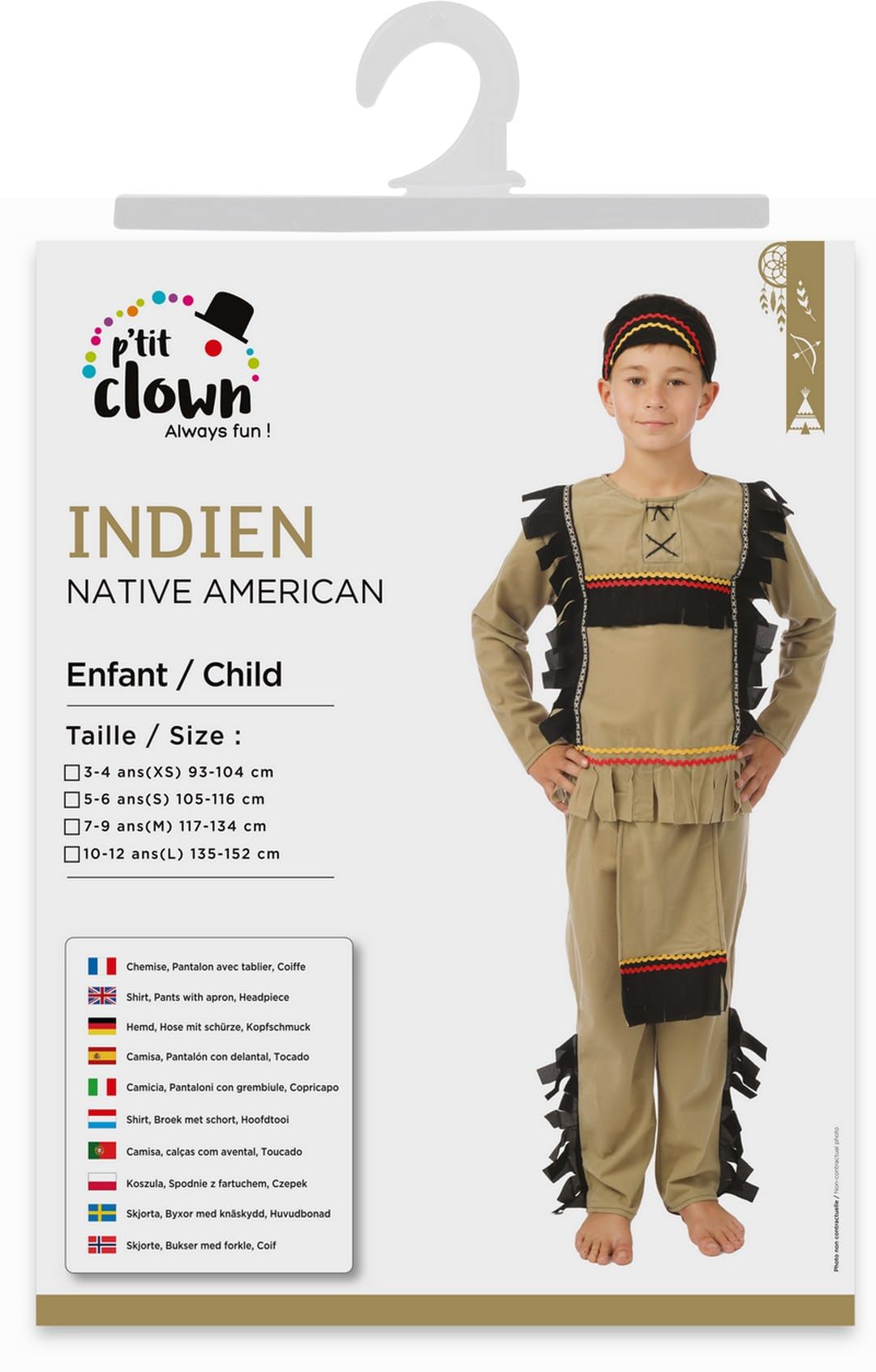 p-tit-clown-kinderkost-m-luxus-indianer-88145-gr-e-10-12-jahre image 5