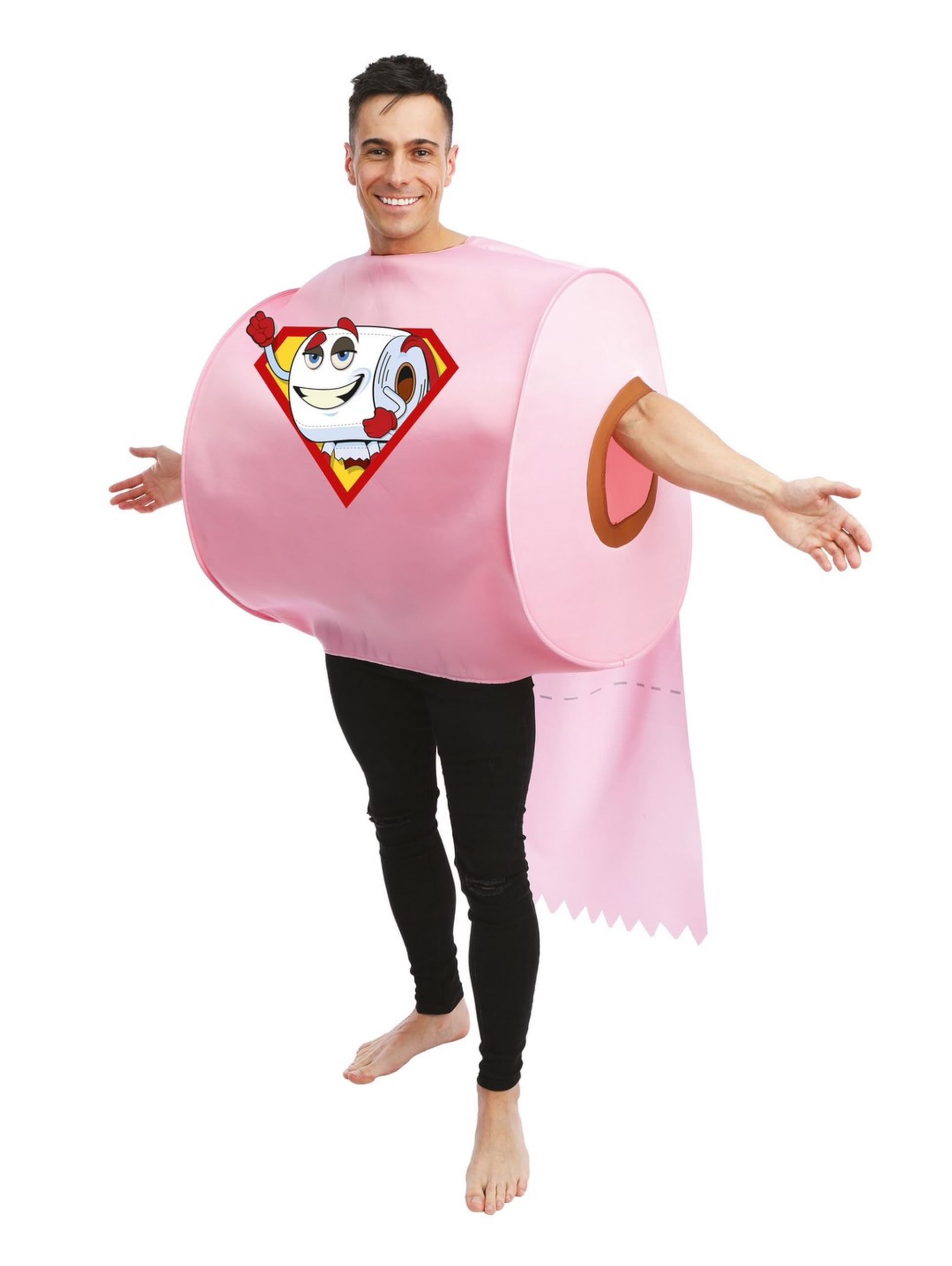 p-tit-clown-super-pq-erwachsenenkost-m-toilettenpapier-rolle-tunika-rosa-einheit image 1