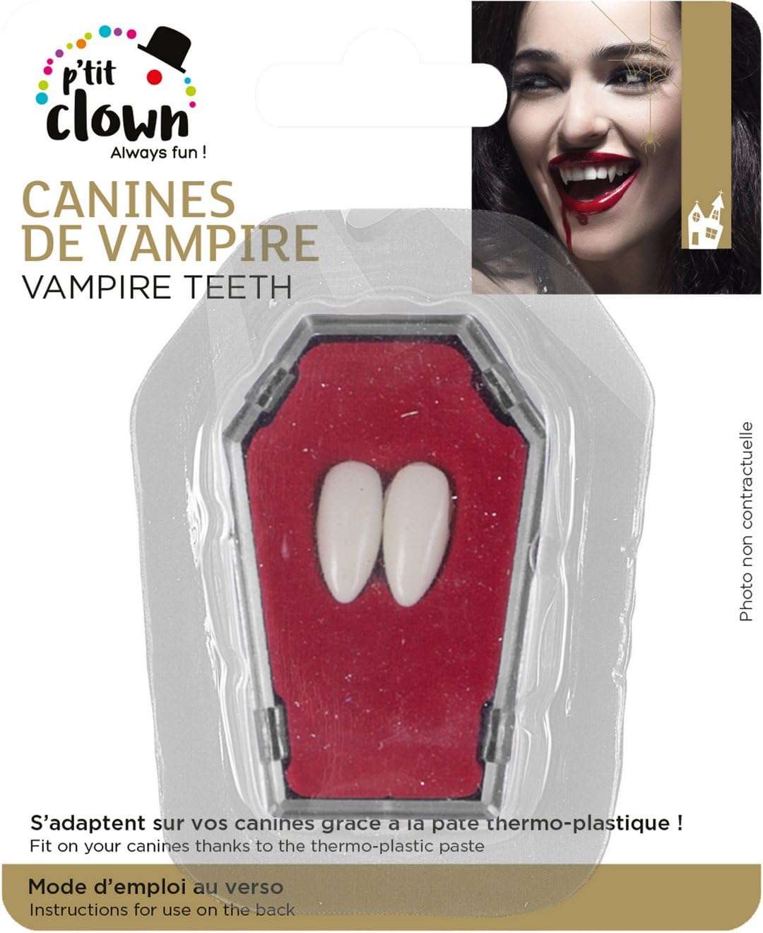 ptit-clown-blutige-vampir-eckz-hne-mit-paste-kost-m-accessoire image 2