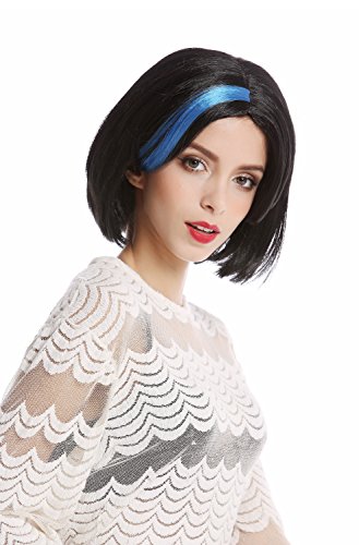 wig-me-up-91254-damenper-cke-bob-schwarz-mit-blauer-str-hne-30-cm image 8