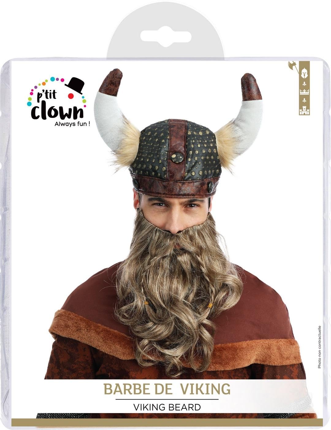 ptit-clown-23291-wikingerbart-luxus-kost-m-bart-blond-hellbraun-f-r-erwachsene image 5