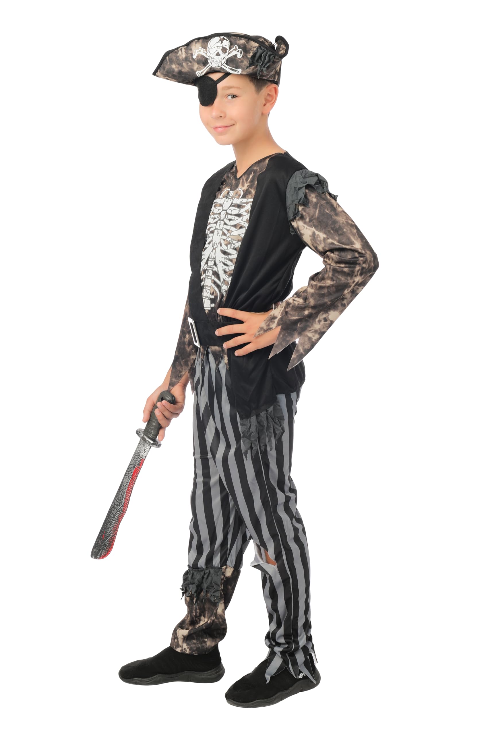 p-tit-clown-skelett-piratenkost-m-kind-mit-hut-und-augenklappe image 2