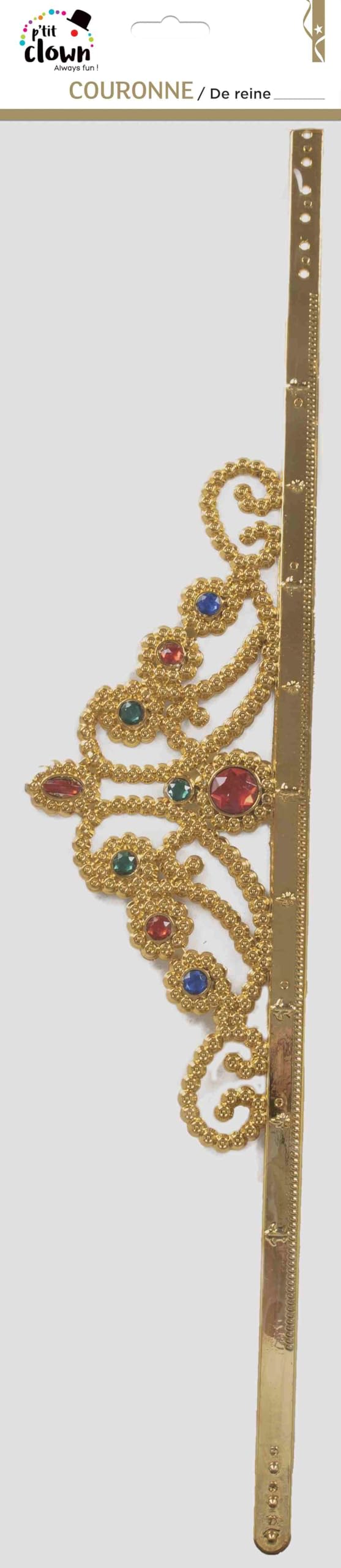 p-tit-clown-k-nigin-kranz-gold-mit-bunten-steinen-haarreif-krone image 4